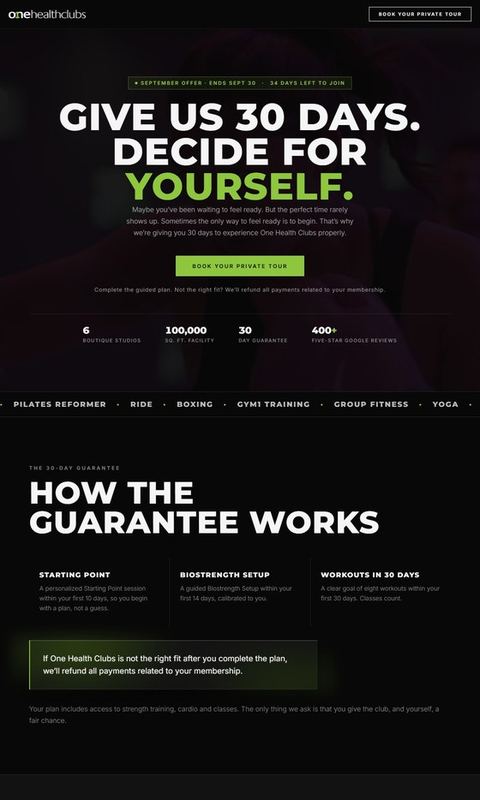 The merged landing page